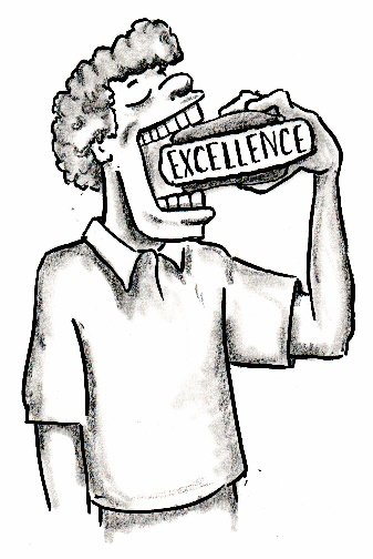 hungrily gobble up every bit of excellence